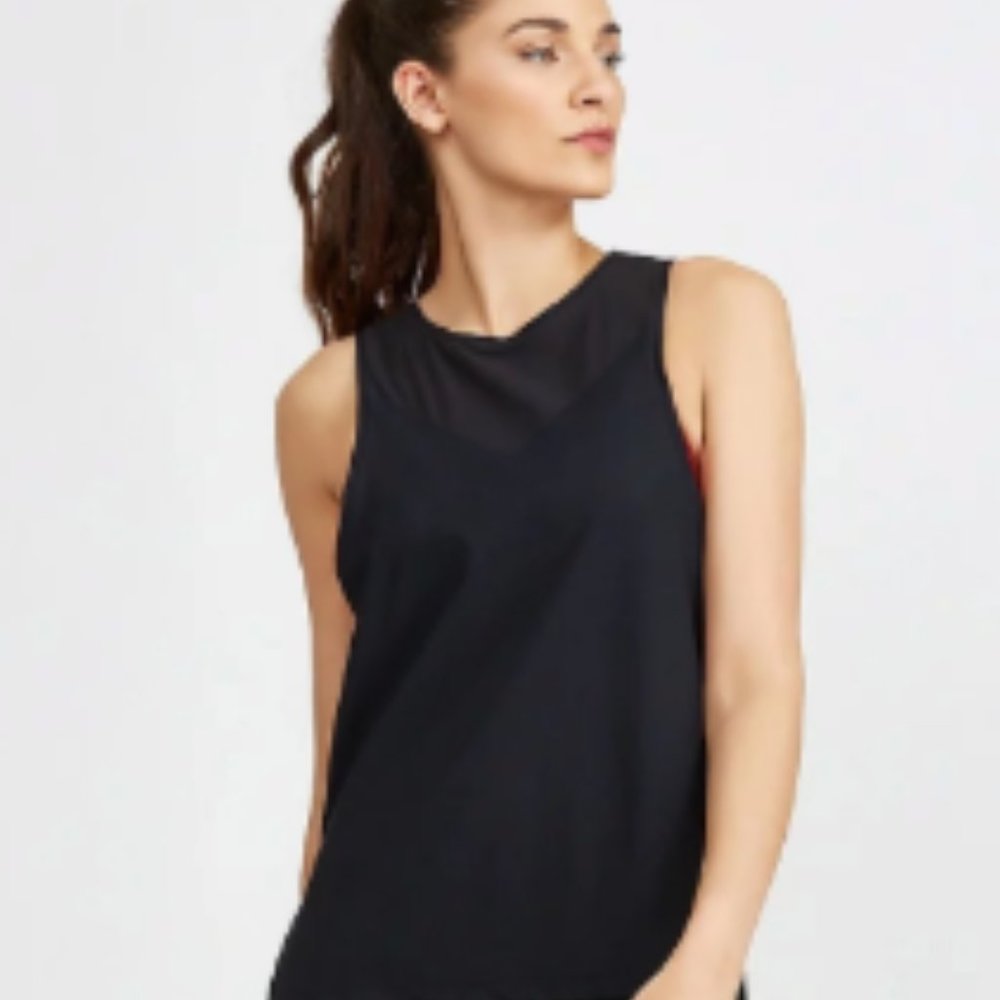 Vaara Active Jamie Two Toned Tank Navy Black